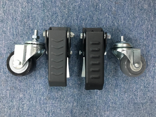 4 Inch Zinc Plated Swivel Caster With Polyurethane Wheels Workbench