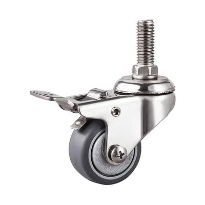 Heavy Duty 90-135kg Load Capacity Casters / Casters  With Round Shape Tread