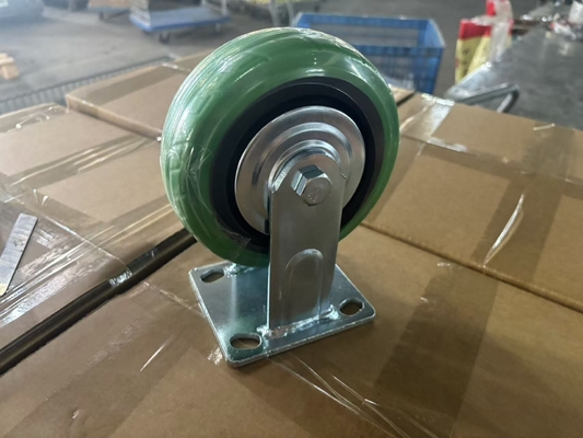 Heavy Duty Trolley Cart Wheels With 2.5 Bolt Hole Spacing Rubber / Nylon Swivel / Rigid