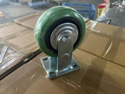Heavy Duty Trolley Cart Wheels With 2.5 Bolt Hole Spacing Rubber / Nylon Swivel / Rigid