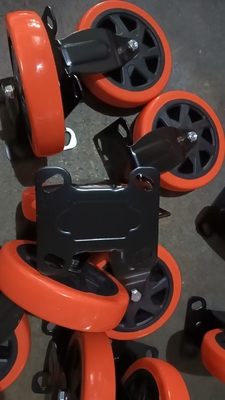 837lbs Wheel Capacity Heavy Duty Casters Polyurethane Material Dual Ball Bearings Heavy Load Capacity