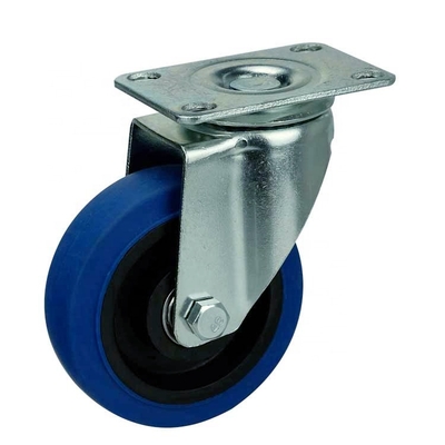 Stainless Steel Medical Casters White Grey Bolt Hole Spacing 76*61mm For Hospital Equipment