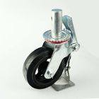 8 Inch Scaffold Wheels Solid Stem Roller Bearing Cast Iron Rubber Scaffolding Casters