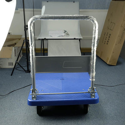 300-500KG Load Capacity Steel Trolley With Foldable Platform And TPR / PU Casters