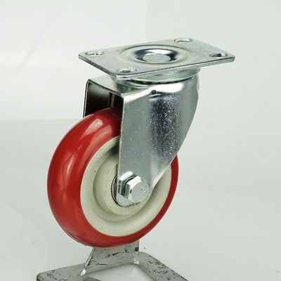 Double Ball Bearing Medium Duty Casters with 3-1/2 Inch Top Plate Swivel Radius and Side Lock Brake