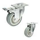 Non Marking TPR 75mm Medium Duty Casters For Medical Trolley