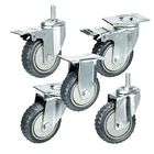 80KG Loading 125mm Medium Duty Casters With Dust Cover
