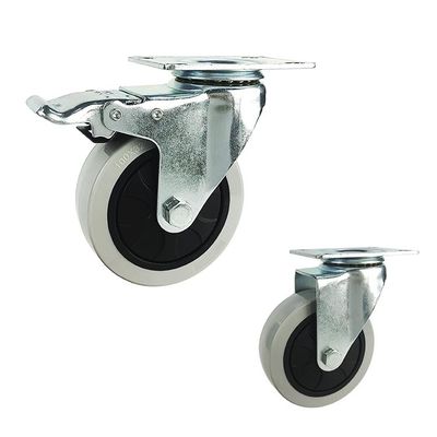 220lbs Loading Industrial Trolley Wheels , PP 5 Inch Trolley Wheels
