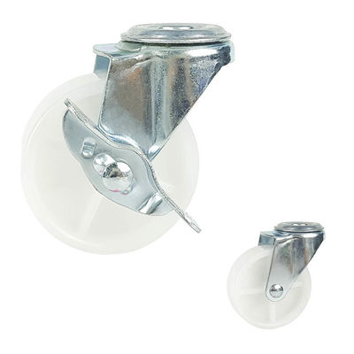 50mm Plastic Swivel Caster Wheels , Zinc Plated Solid Caster Wheels