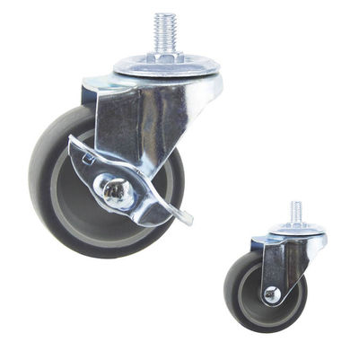 20kg Loading 40mm Rubber Light Duty Casters ISO9001