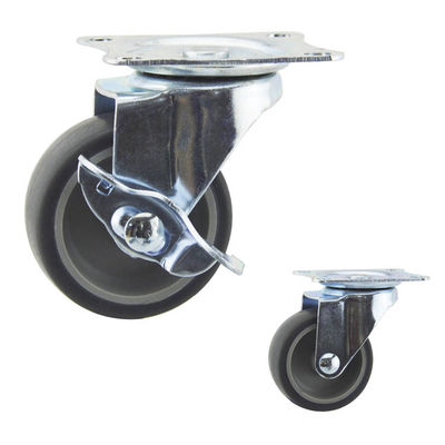 20kg Loading 40mm Rubber Light Duty Casters ISO9001