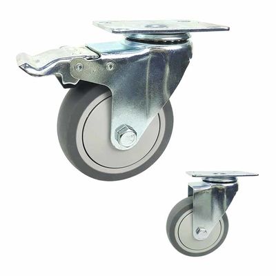 Double Ball Bearing Medium Duty Casters 4 Inch Wheel Diameter For Heavy-Duty Applications