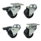 3 Inch Caster Wheels With Brakes , 198lbs Loading Dual Wheel Swivel Caster