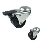 3 Inch Caster Wheels With Brakes , 198lbs Loading Dual Wheel Swivel Caster