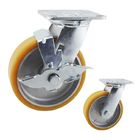 PU 200mm 990lbs Loading Heavy Duty Casters With Aluminum Core