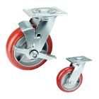 PU 350kg Capacity 6 Inch Heavy Duty Caster Wheels For Industrial