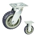 Grey PVC Wheels 6 Inch Fixed Casters Trolley Wheels Heavy Duty Industrial
