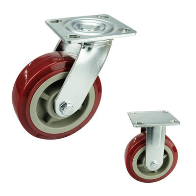 4 Inch Black Solid PP Wheel Swivel Plate Heavy Duty Casters
