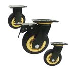 Wearable 230kg Capacity 5 Inch Locking Swivel Casters With Green Bracket