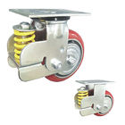 300kg Loading 6 Inch Polyurethane Wheels , ISO9001 Spring Loaded Caster Wheel