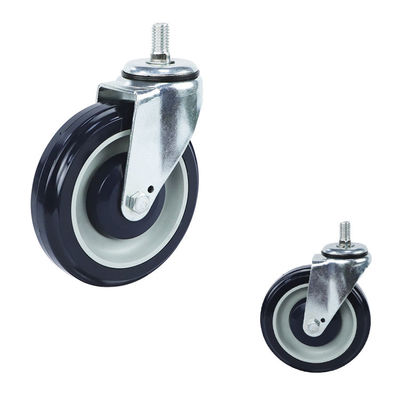 70kg Loading 4 Inch Shopping Cart Wheels PU 100mm