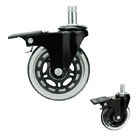2.5 Inch Office Chair Casters Transparent PU Casters Sets Silent Wheels For Furniture