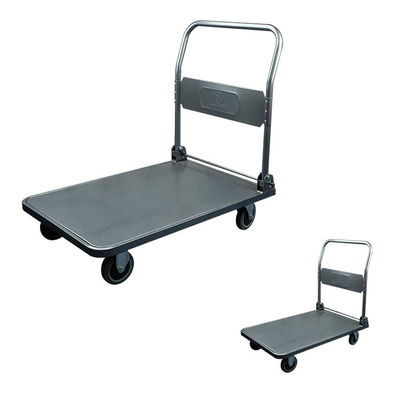 330lbs Capacity Foldable Platform Trolley Four Casters Wheels Folding Cart