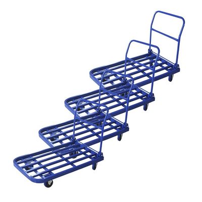 330lbs Capacity Foldable Platform Trolley Four Casters Wheels Folding Cart