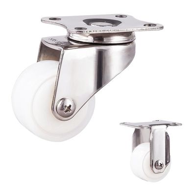 Zinc Plating Stainless Steel Thread Stem Casters 304 Stainless Steel Bracket 500 Lbs Load Capacity