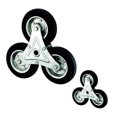 50mm Diameter Twin Locking Swivel Bolt Hole Hard Rubber Caster Wheels