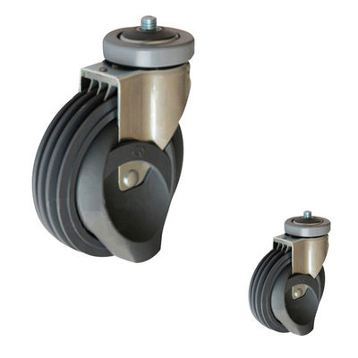 70kg Loading 4 Inch Shopping Cart Wheels PU 100mm