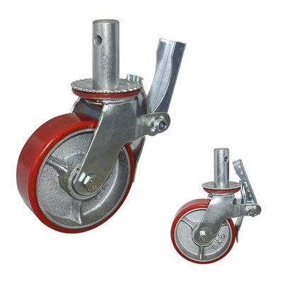 400kg Loading 150mm PA Scaffolding Wheels With Threaded Stem