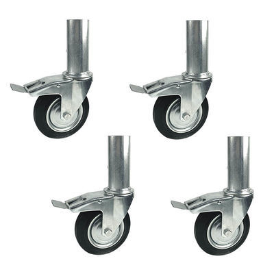 160mm 120kg Capacity Scaffolding Wheel Heavy Duty With Double Brake