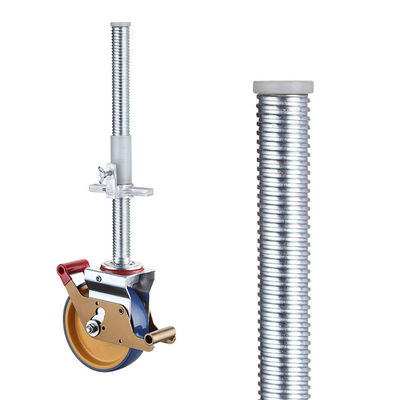 125mm PU Adjustable Scaffold Wheels , 300kg Capacity Caster Wheel Scaffolding