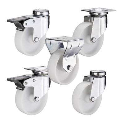 38kg Loading 50mm Nylon Wheels , ISO9001 Heavy Duty Nylon Caster Wheels