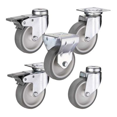 Zinc Plated Industrial Casters Temperature Range Up To 300°F Durable Heavy Duty Wheels for Industrial Applications and Equipment Handling