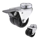 Nylon Pedal 2 Inch Swivel Caster Wheels , 154lbs Capacity Dual Wheel Stem Casters