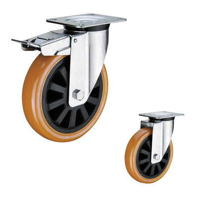 330kg Capacity 5" Heavy Duty Polyurethane Casters With Ball Bearing