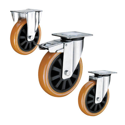 330kg Capacity 5" Heavy Duty Polyurethane Casters With Ball Bearing