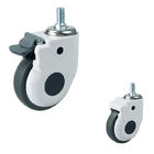 5 Inch Medical Wheel Soft TPR Hospital Casters With Threaded Stem