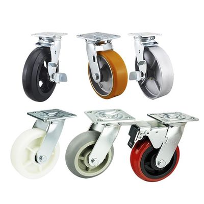 8inch Heavy Duty Caster Wheel , TPR Heavy Duty Plate Casters