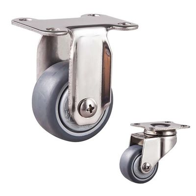 50mm Diameter 50kg Capacity TPR Stainless Steel Casters