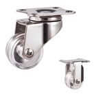 2 Inch Transparent Wheel 110LBS Capacity Rigid Plate Stainless Steel Light Duty Casters