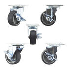 Soft Rubber Wheel Side Brake Light Duty Casters 50x20.3mm