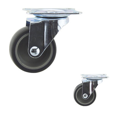 Swivel Rubber Light Duty Casters 66lbs Single Wheel Capacity