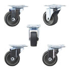 Swivel Rubber Light Duty Casters 66lbs Single Wheel Capacity