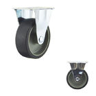 75mm Wheel Grey TPR Fixed Light Duty Casters For Small Trolley