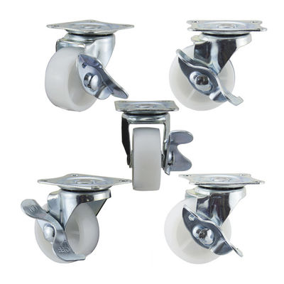 20kg Load Side Brake 1.5 Inch PP Swivel Light Duty Casters