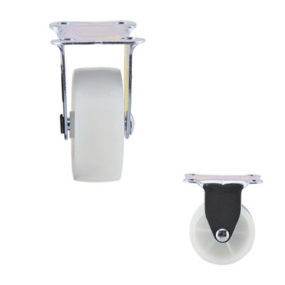 2in 66lbs White PP Direction Wheel Rigid Light Duty Casters For Sale