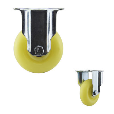 100mm Wheel Fixed Beige Medium Duty Casters 90kg Capacity